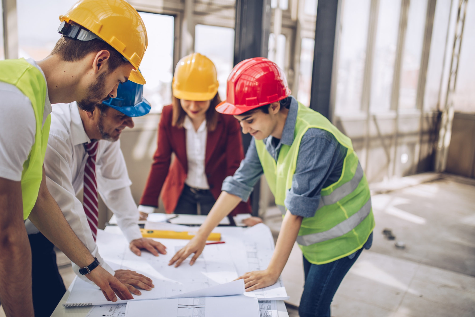 Engineers working